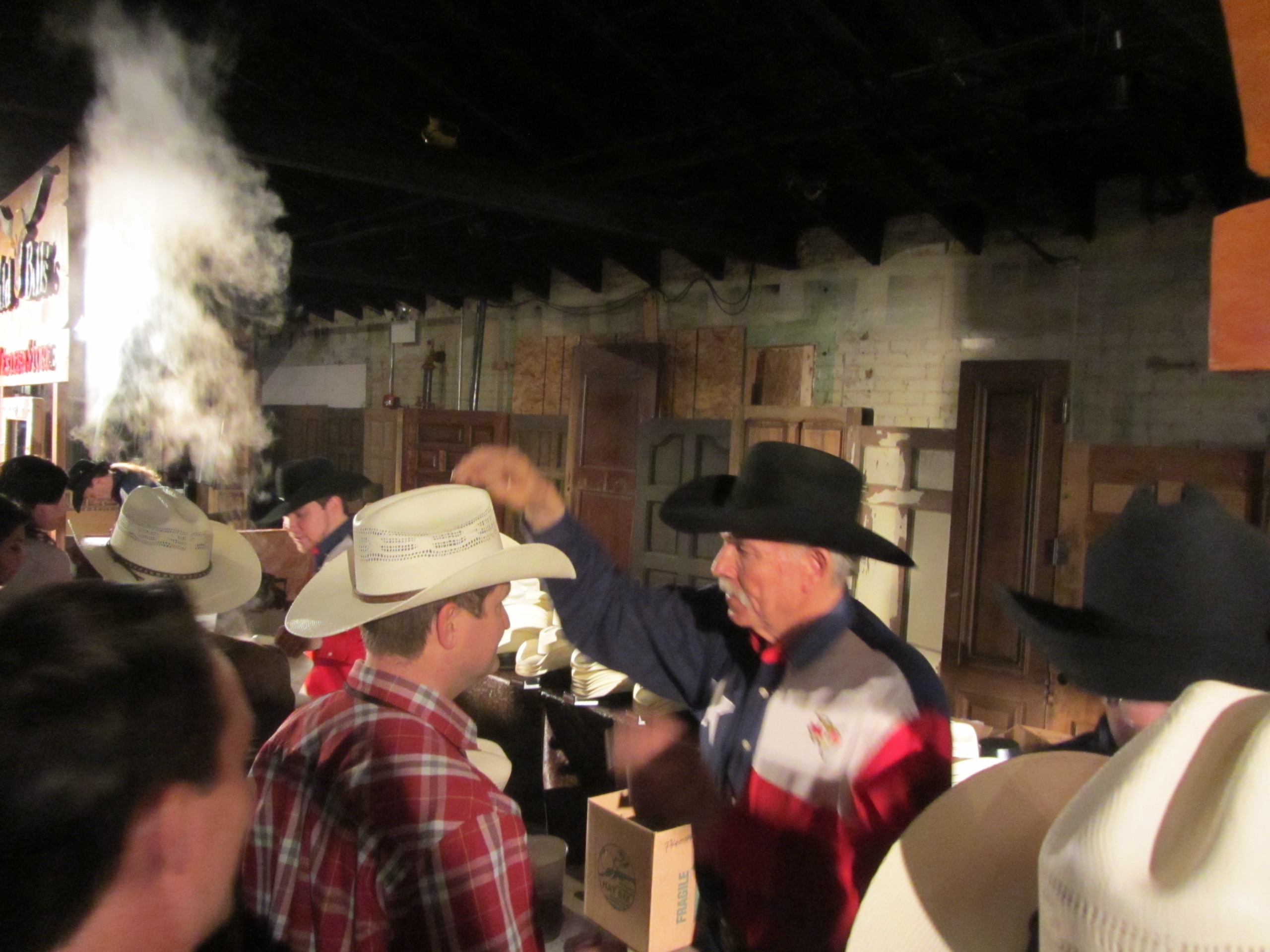 Guest receiving a one-on-one hat fitting